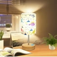 thumbnail image 2 of SparkGlowy Bedside Table Lamp for Bedroom with Dinosaur Pattern Printed Shade Small Touch Lamp with Wood Base for Living Room, 2 of 8