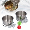 thumbnail image 3 of Cuenco De Agua, Comedero Para Loros De Acero Inoxidable, Seguro Y Duradero Para Animales Pequeños, 3 of 7