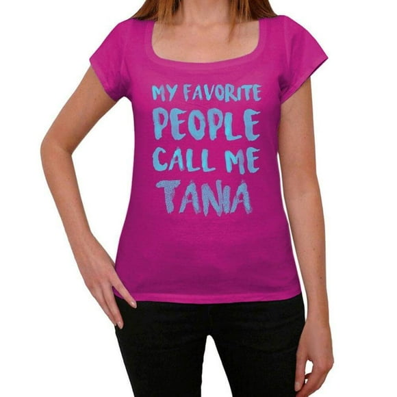 T-Shirt Graphique pour Femmes Mes Personnes Préférées m'Appellent Tania Écologique pour Dames Édition Limitée T-Shirt à Manches Courtes Vintage Cadeau d'Anniversaire Nouveauté