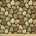 thumbnail image 2 of Ambesonne Beige Tan Fabric by the Yard Microfiber, Little Pebbles Natural, 10 Yards, Caramel Pale Rust, 2 of 2