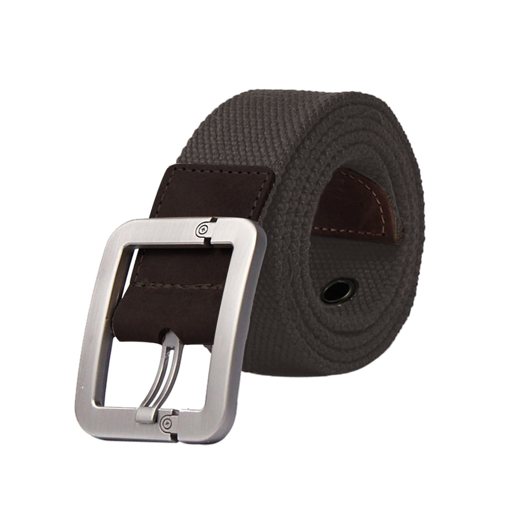 Men'S Stripe Belts Casual Belt Buckle Canvas Leather Belt Walmart Canada