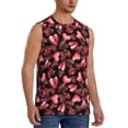 thumbnail image 2 of Bingfone Ladybugs and Red Hearts Pattern Men's Tank Tops Workout Sleeveless Tee Shirts Running Beach Tanks for Men-Large, 2 of 7