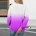 thumbnail image 4 of XPMWRP Women's Gradient Trendy Sweatshirt Casual Long Sleeve Crew Neck Pullover Loose Spring Fall Sweatshirt Watermelon Red XXL, 4 of 5