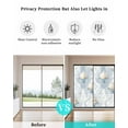 thumbnail image 4 of Window Privacy Film Vintage Dessert Floral Stained Glass Window Film Decorative Sun Block Window Cover White Blue Flowers Window Clings Static Adhesive Sticker for Bathroom 23.6"x59", 4 of 7