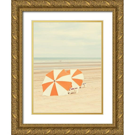 Della Latta, Massimo 19x24 Gold Ornate Wood Framed with Double Matting Museum Art Print Titled - Umbrella