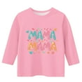 thumbnail image 3 of OGLCCG Mothers Day Shirt for Kids Girls I Love My Mama Tees Summer Cute Printed Casual Crewneck 3/4 Sleeve Happy Mothers Day T-Shirt 3-12 Years, 3 of 4