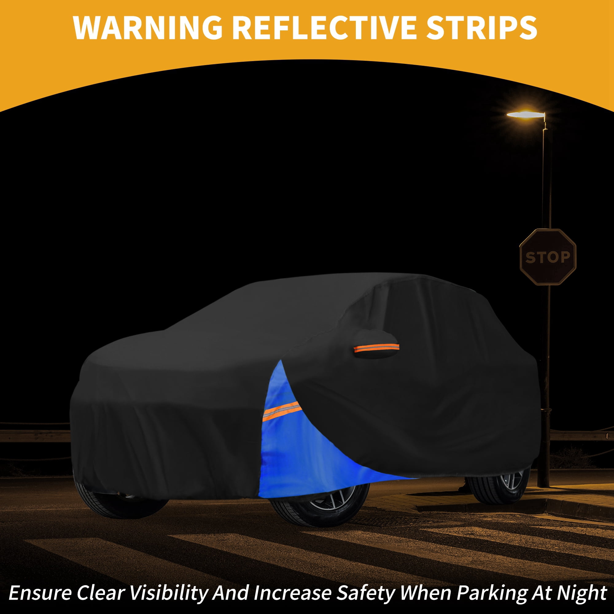 Unique Bargains Waterproof Car Cover Right Side Zipper 167.32"x70.87"x55.12"