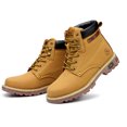 thumbnail image 3 of Steel Toe Work Boots for Men Waterproof Leather Safety Shoes Anti-pierce Construction Work Shoes Nonslip Outdoor Hiking Boots, 3 of 7