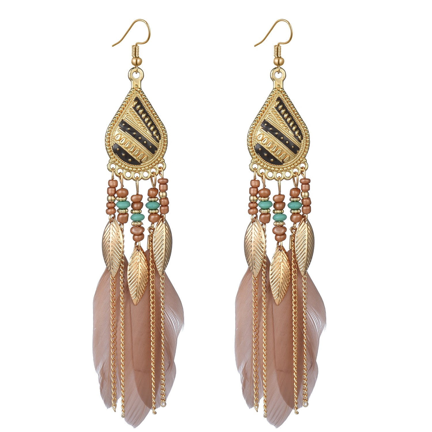 gyujnb Boho Earrings Feather Earrings For Women Trendy Dangling