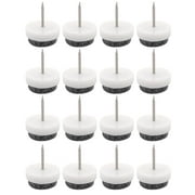 Unique Bargains 12 Pcs Home 20mm Round Metal Nail Furniture Table Chair Legs Covers