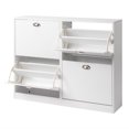 thumbnail image 6 of Ktaxon Wooden Shoe Cabinet 2 Rows 4 Drawers for Entryway, White, 6 of 15