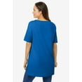 thumbnail image 2 of Woman Within Plus Size Perfect Short-Sleeve Boatneck Tunic, 2 of 5