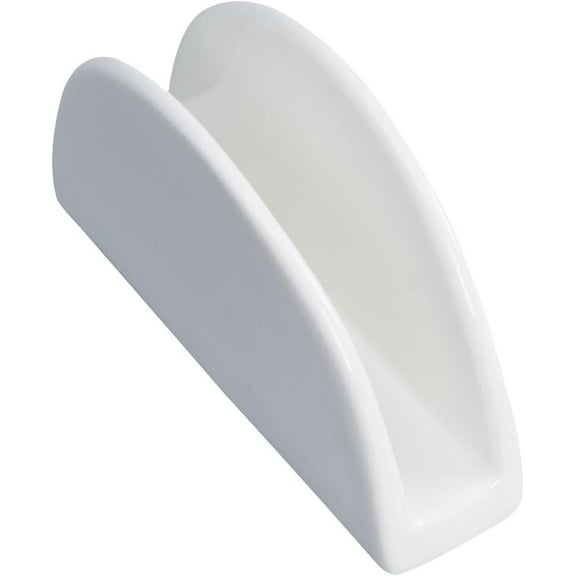 ABCISI Small White Ceramic Paper Napkin Holder - Dining Table Porcelain White Cocktail Napkin Holder Tissue Dispenser for Home, Kitchen, Restaurant, Café, Luncheon, 4.3x1.2x2.7 Inch