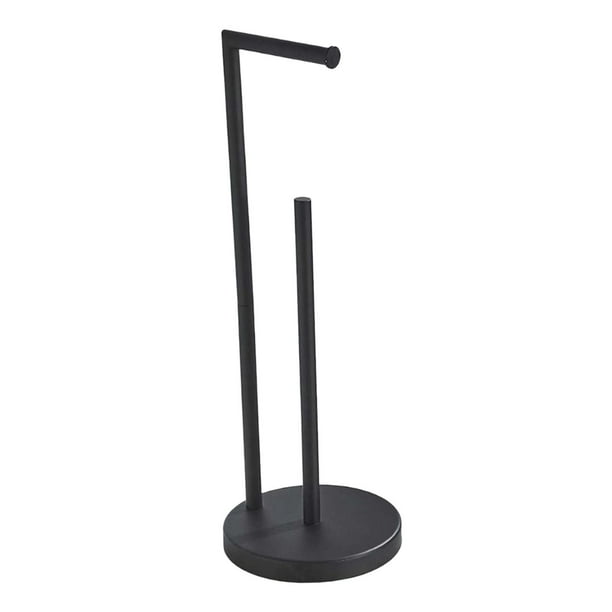 Portarrollos de papel higiénico de acero inoxidable para baño, con capacidad para 3 rollos. Negro