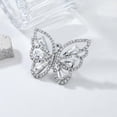 thumbnail image 4 of Luxury CZ Big Butterfly Statement Ring for Women Elegant Engagement Adjustable Knuckles Finger Sparkling Crystal Wrap Open Rings Fashion Cubic Zirconia Cocktail Jewelry for Her Girlfriend Wedding, 4 of 6