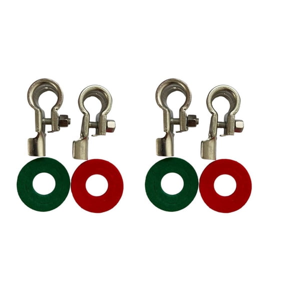 2 Pair Battery Terminals Connectors Copper Battery Terminal Kit with Battery Terminal Protectors 17mm
