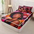 thumbnail image 2 of Castle Fairy Black Girl Chic Floral Zipper Twin Comforter Sets with Fitted Sheet and 2 Pillowcases,Graffiti Splash Zipper Bedding Set,Pink Black,Grey Reversible,4-Piece, 2 of 6