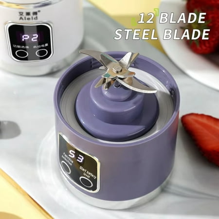 

YEYNGQC Fruit Juicer Blender Small Juicer 12 Blade Juicer Cup Mixer Machine Portable Smoothies Blender 3000mAH