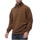 thumbnail image 2 of pstuiky Camisas suaves de manga larga para hombre, Sudadera con capucha de polar con botones y cuello alto de manga larga para hombre top de hombre xxl, 2 of 9