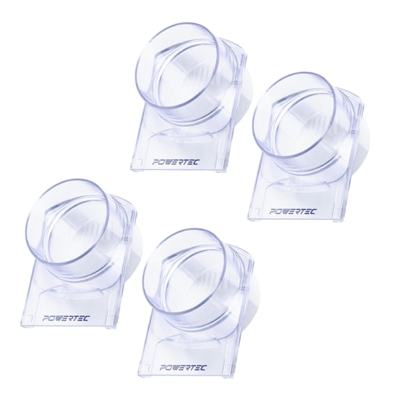 POWERTEC 4PK 4" Blast Gate, Clog Resistant & Anti Gap Tapered ABS Plastic Fitting for Dust Collector, Dust Collection Fittings, Dust Collection Hose, Shop Vac, Hose Clamp (70373-P4N)