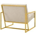 thumbnail image 4 of Modway Bequest Fabric Upholstered Gold Stainless Steel Accent Chair, Multiple Colors, 4 of 4