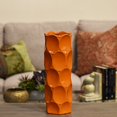 thumbnail image 2 of Urban Trends Collection 24424 Ceramic Round Cylindrical Vase With Dimpled Sides- Medium - Orange, 2 of 2
