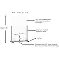 thumbnail image 7 of Lorell, LLR55670, Removable Shelf Glass Protective Screen, 1 Each, Clear, 7 of 7