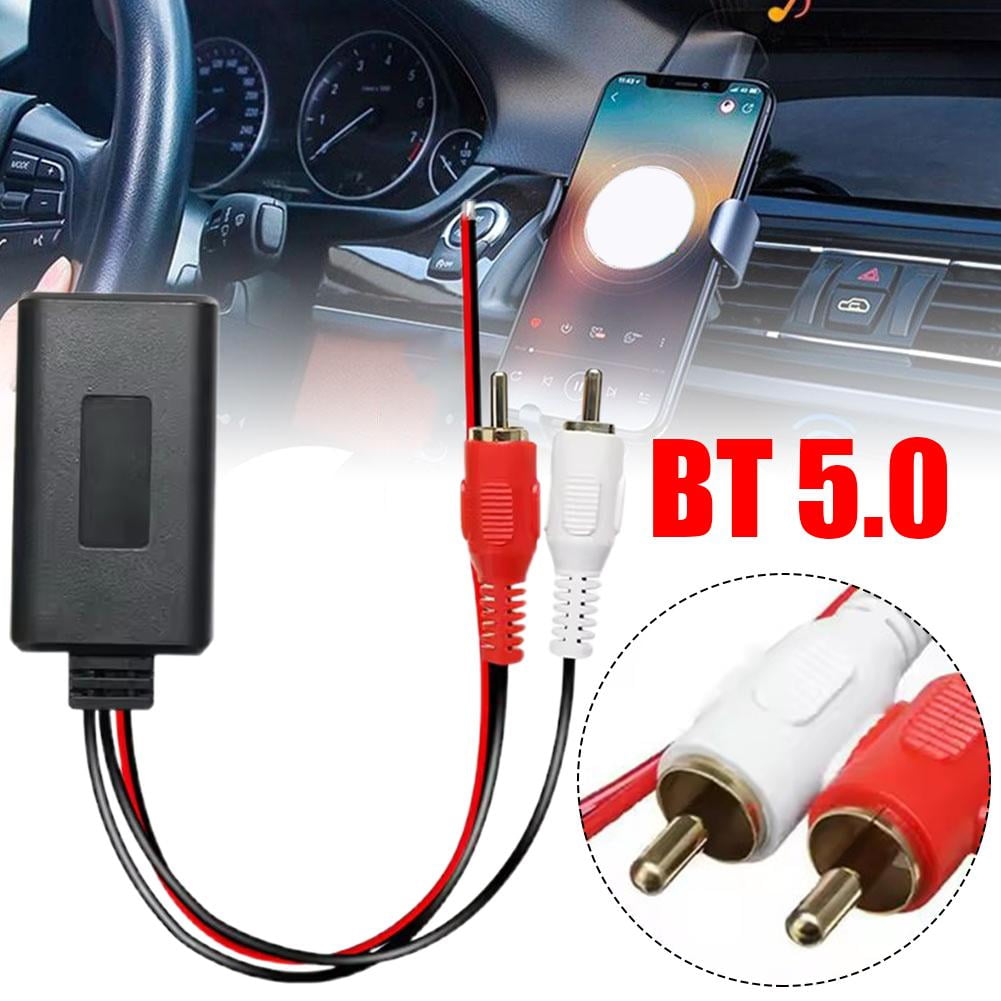 Universal Wireless Bluetooth 5.0 Audio Music Adapter Module for Car Stereo Systems with RCA Input, 5-12V Power