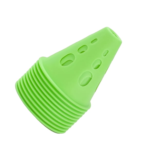 Soidarity Cono de Entrenamiento de fútbol de 10 piezas, marcador duradero y portátil para entrenamiento de agilidad y Control de tráfico Ropa Deportiva, Zapatos verde