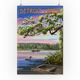 thumbnail image 3 of Detroit Lakes, Minnesota, Summer Lake Sunset (16x24 Giclee Gallery Art Print, Vivid Textured Wall Decor), 3 of 3