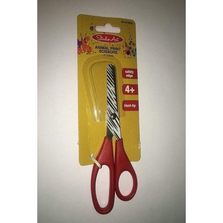 Animal Print Scissors, safety edge, blunt-tip, 5" (13 cm), color varies