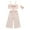 White, variant on IROINNID Girl's Stylsih Print Bow Suspender Vest With Long Pants Outfits 3PCS Set