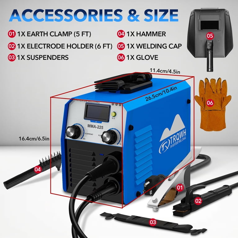 HZXVOGEN ARC200DMINI 160A Stick Welder – 2-in-1 Lift TIG/MMA, 110V Portable Inverter With Hot Start & Arc Force