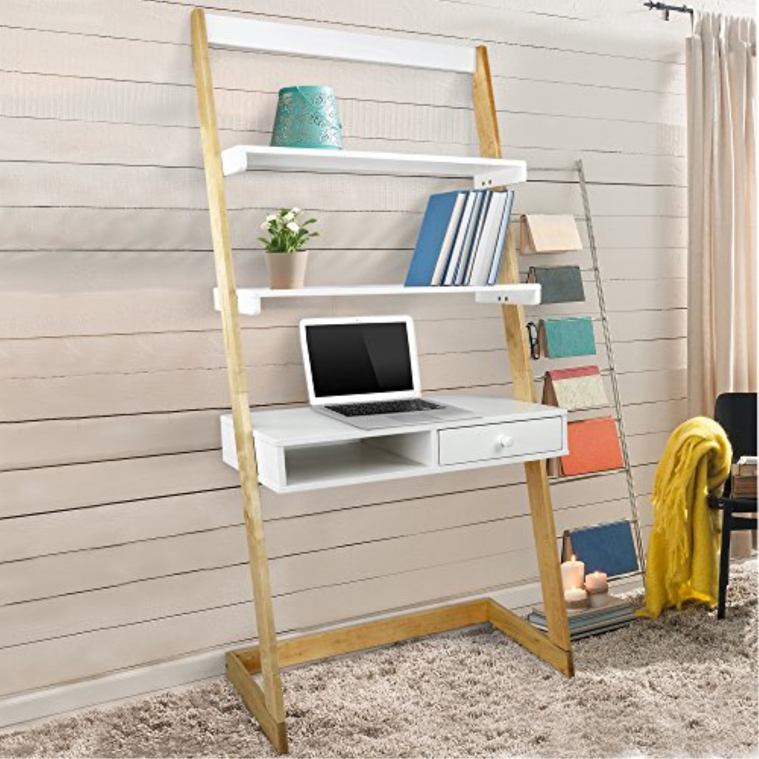 American Trails Freestanding Ladder Desk With Drawer Natural Maple White Com American Trails Freestanding Ladder, American Trails Art Deco Writing Desk Maple White Finish
