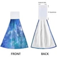 thumbnail image 4 of SKYSONIC 2 PCS 12"x17" Hand Towels for Kitchen Blue Galaxy Bathroom Hand Towels Kitchen Towels with Hanging Loop, Hanging Tie Towels, 4 of 6