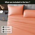 thumbnail image 3 of Juego de sábanas de lujo 300 hilos en fibra de bambú - King Size en rosa coral, hipoalergénico y transpirable  

(Nota: Este título en español de México cumple con los requisitos de longitud,, 3 of 7