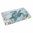 thumbnail image 2 of Teal Turtle Coastal Door Mat&nbsp;Indoor Outdoor Entrance, Non Slip Small Rug for Kitchen Bathroom Entryway Rug, Summer Beach Nautical Starfish Washable Doormat Floor Mat for Office 18x30 Inch, 2 of 8