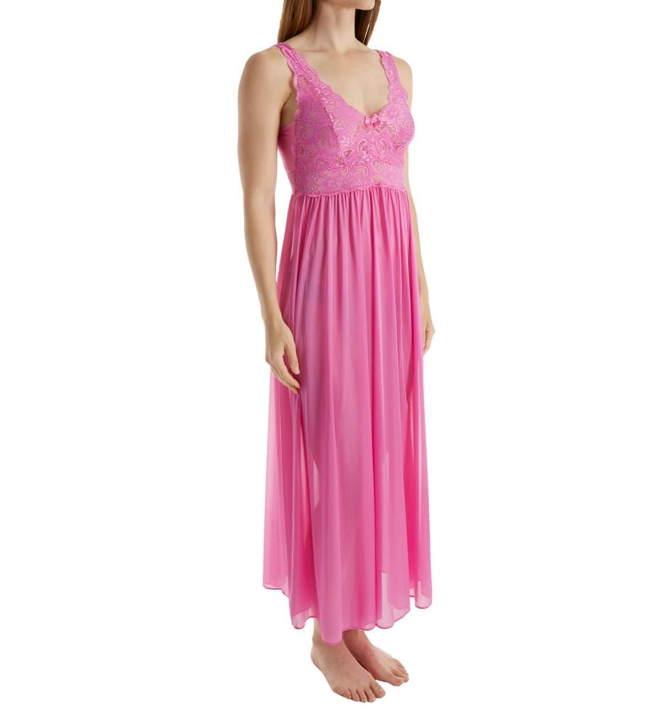 Women's Shadowline 31737 Silhouette 53 Inch Gown (Flamingo Pink 3X ...