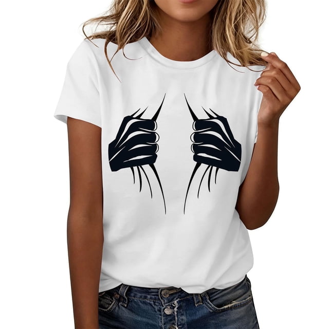 Haivin American Flag Stars Stripes Shirts for Women 4th of July Patriotic Shirt Cute Graphic Blouse USA Flag Tops Summer Tee