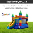thumbnail image 4 of Pogo Crossover Inflatable Bounce House with Water Slide and Blower, Rainbow Smiley, 4 of 8