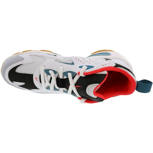 Reebok Men s Dmx Series 1600 White Black Neon Red Mist Ankle