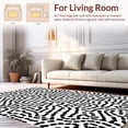 thumbnail image 2 of ODIKA 6'x6' Machine Washable Non-Slip Area Rug, Charming Spotted Design with Playful High Traffic Rug, Black, 324045, 2 of 5