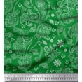 thumbnail image 1 of Soimoi Crepe Silk Fabric Block Paisley Print Fabric by The Yard 42 Inch Wide, 1 of 1
