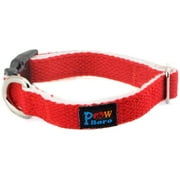 Powboro NPB0010-LR Christmas Soft Adjustable Dog & Cat Collar, Red - Large