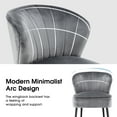 thumbnail image 4 of MCombo Velvet Wingback Side Chair, Accent Chair, Mid-Century Living Room Chair, 1 Piece(Grey), 4 of 8