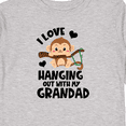 thumbnail image 4 of Inktastic Monkey I Love Hanging out with My Grandad Boys or Girls Long Sleeve Toddler T-Shirt, 4 of 5