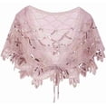 thumbnail image 6 of Evening Shawl with Sequin Trim, Women's Formal Party Wrap for Wedding & Banquet,one size fits all,black, 6 of 13