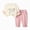 H154-Pink, variant on TOWED22 Toddler Girl 2-piece Clothes Set Infant Girl Long Sleeve Shirt and Pant Fall Winter Outfit for Baby Girl(Pink,12-18 M)