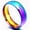 6mm, variant on 2/4/6/8mm Mystic Rainbow Band Men Women's Titanium Steel Engagement Ring Sz 5-13