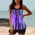 thumbnail image 6 of Blmnix Swimming Suits for Women Two Piece Swimsuit Modest Swimsuits Full Coverage Swimsuits Swim Tops Purple Crew Neck Swim Top,XL, 6 of 6